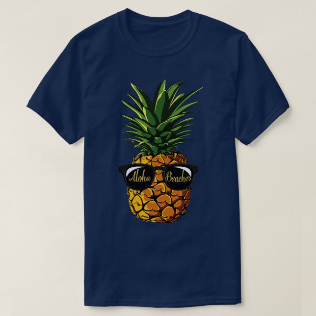 Camiseta Gafas de sol de piña Aloha Bebe Hawái (Diseño del anverso)