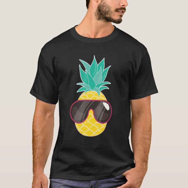 Camiseta Gafas de sol de piña Aloha Bebe Hipster Hawaii (Anverso)