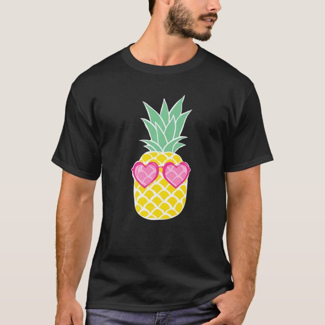 Camiseta Gafas de sol de piña Aloha Bebidas Hawai 3 (Anverso)