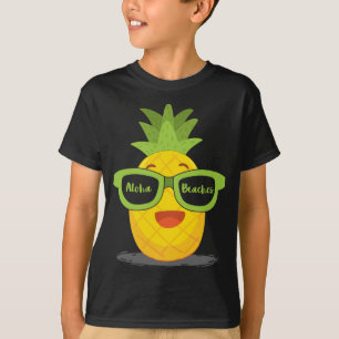 Camiseta Gafas de sol de piña Fruta Aloha Bebidas Hawaii -