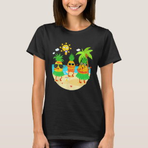 Camiseta Gafas de sol de piña haciendo dab en Hawaii playa 