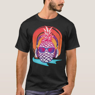 Camiseta Gafas de sol de piña hawaiana lindas playa Hawaii