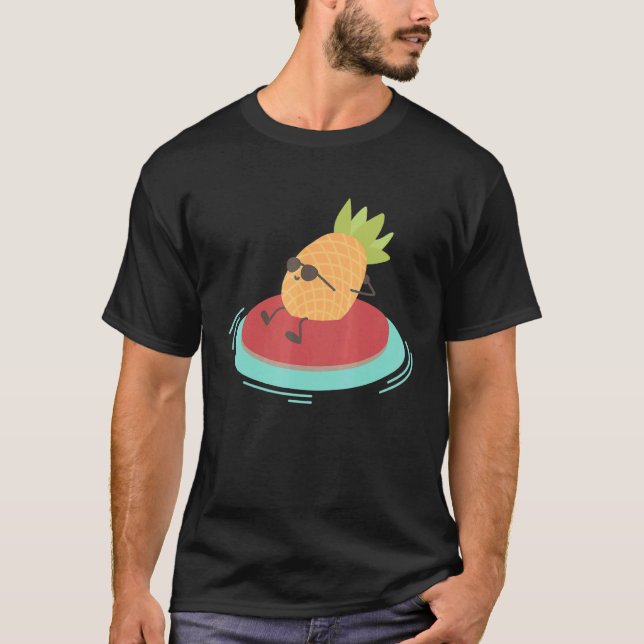 Camiseta Gafas de sol de piña Natación de verano (Anverso)