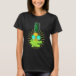 Camiseta Gafas de sol de piña Playas Vibes de verano de Haw