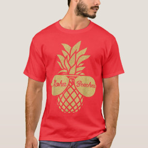 Camiseta Gafas de sol de piña TAloha Beaches Hawai