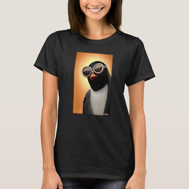 Camiseta Gafas de sol de pingüino animal salvaje Pájaro Mar (Anverso)