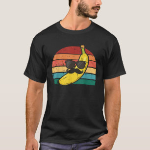 Camiseta Gafas de sol de plátano Mustache Fruta retro Hombr