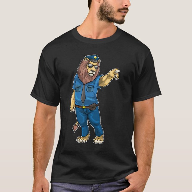 Camiseta Gafas de sol de policía León (Anverso)