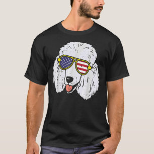 Camiseta Gafas De Sol De Poodle Estados Unidos 4 De Julio D