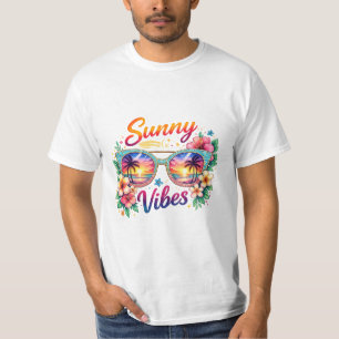 Camiseta Gafas de sol de puesta de sol tropical Vibes Solea