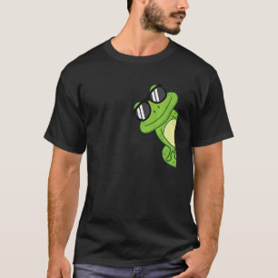 Camiseta Gafas de sol de rana Suerte Anfibio Terrario Exot