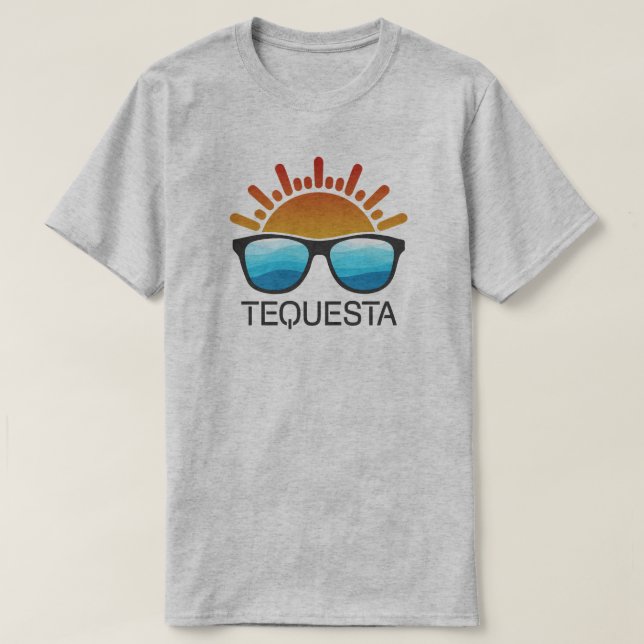 Camiseta Gafas de sol de Tequesta Florida (Diseño del anverso)