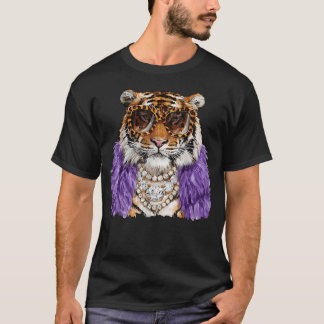 Camiseta Gafas de sol de tigre leopardo Boujee divertidas d