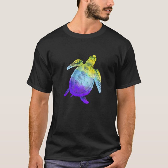 Camiseta Gafas de sol de tortuga Bandera no binaria LGBT No (Anverso)