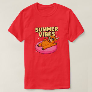 Camiseta Gafas de sol de vaca de las Highlands con vibracio