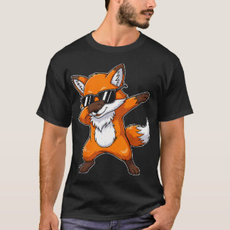 Camiseta Gafas de sol de zorro haciendo dab