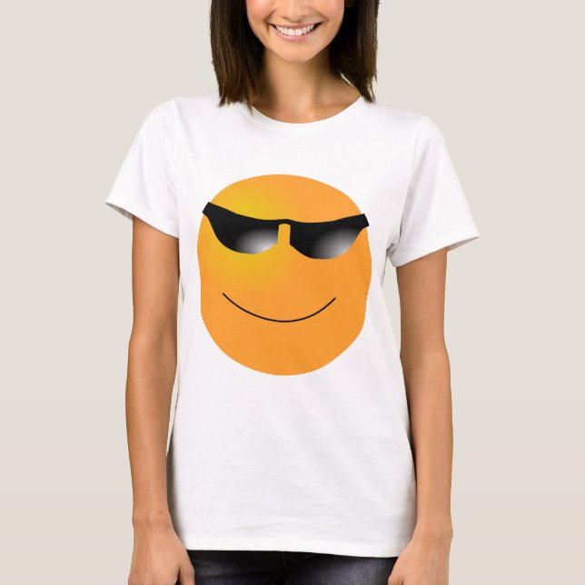 Camiseta Gafas de sol del Emoticon (Anverso)