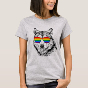 Camiseta Gafas de sol del orgullo del lobo