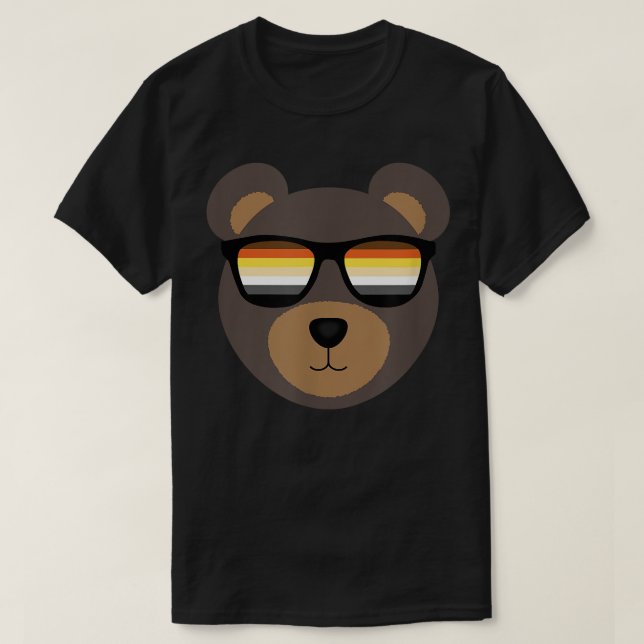 Camiseta Gafas de sol del oso gay con problemas (Diseño del anverso)