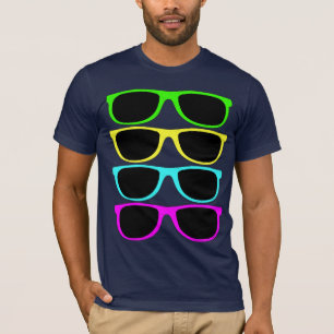 Camiseta Gafas de sol del Rgb Fluo del vintage
