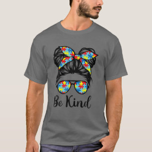 Camiseta Gafas de sol desordenadas rompecabezas de autismo