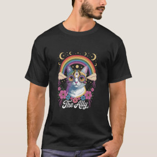 Camiseta Gafas de sol divertidas Ally Ca Orgullo Gay Pride
