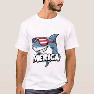 Camiseta Gafas de sol divertidas con bandera de EE. UU. Sha