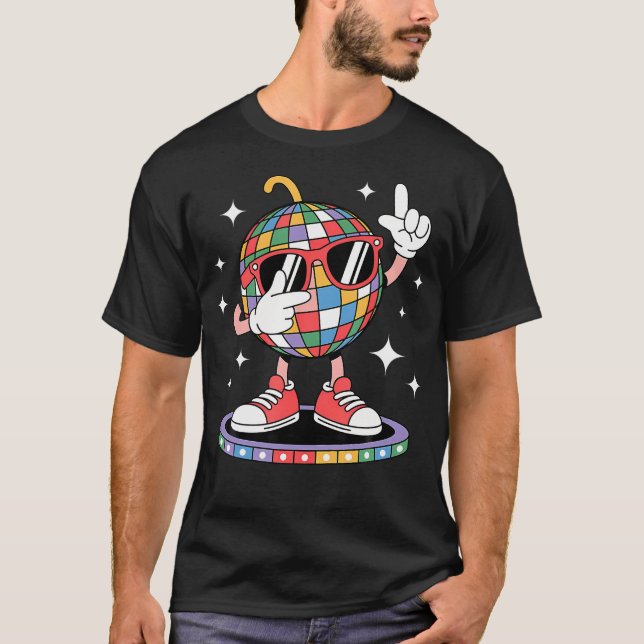 Camiseta Gafas de sol divertidas con bola de discoteca bail (Anverso)
