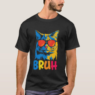 Camiseta Gafas de sol divertidas de cara de gato, meme de h