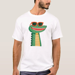 Camiseta Gafas de sol divertidas de cocodrilo Animal de dib