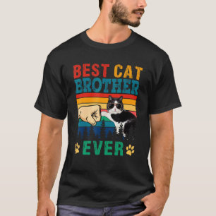 Camiseta Gafas de sol divertidas de gato hermano mejor vint