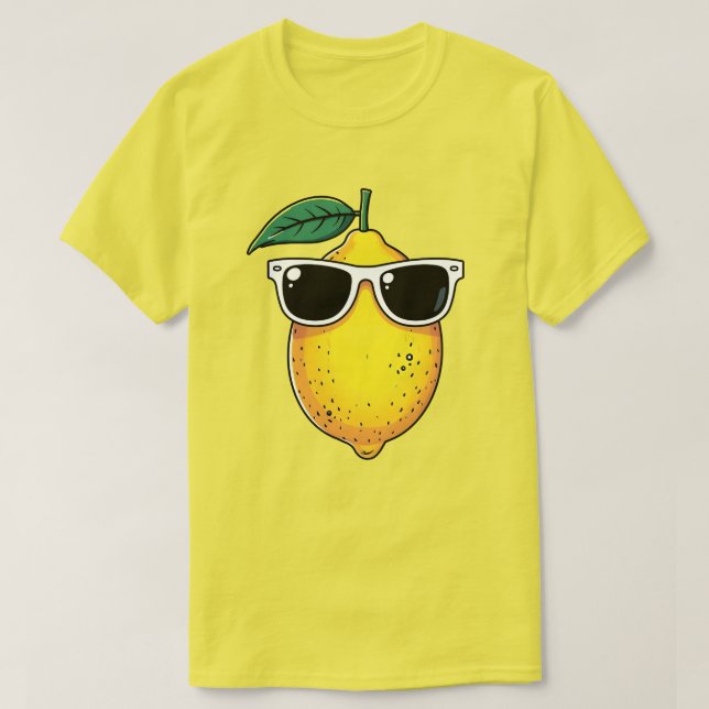 Camiseta Gafas de sol divertidas de limón (Diseño del anverso)