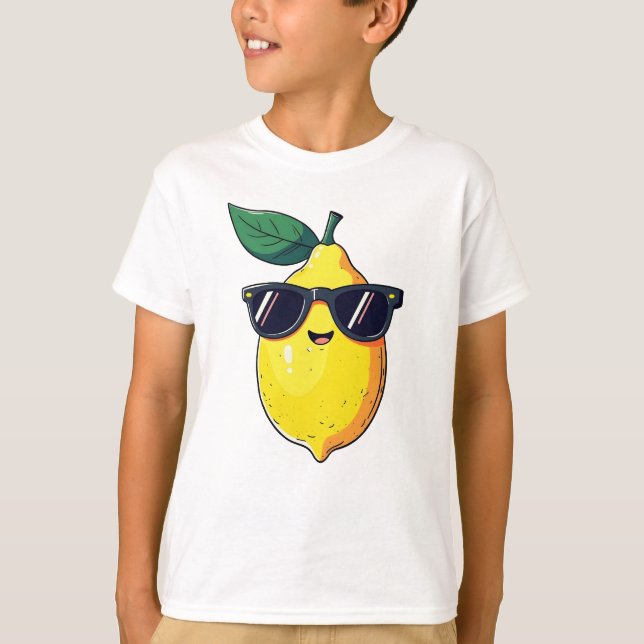 Camiseta Gafas de sol divertidas de limón (Anverso)