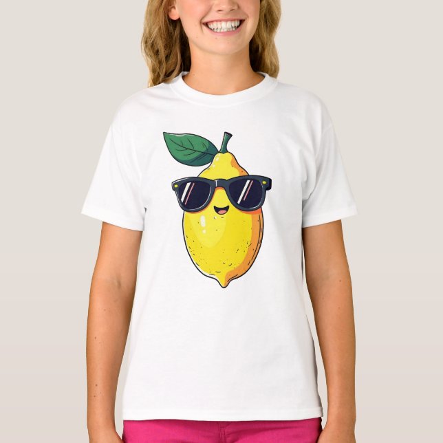 Camiseta Gafas de sol divertidas de limón (Anverso)
