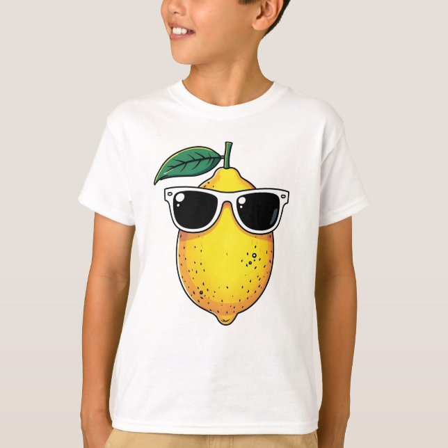 Camiseta Gafas de sol divertidas de limón (Anverso)