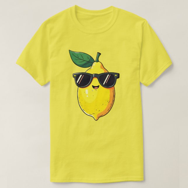 Camiseta Gafas de sol divertidas de limón (Diseño del anverso)
