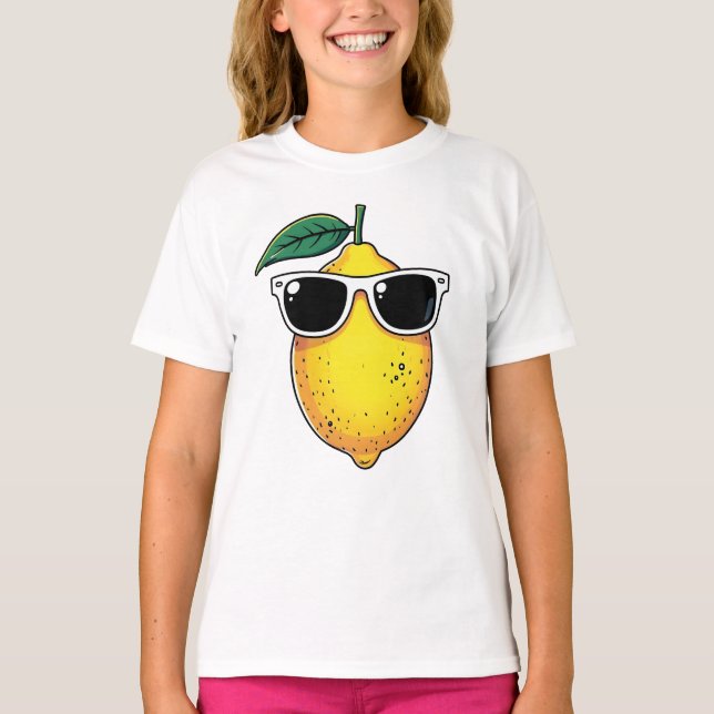 Camiseta Gafas de sol divertidas de limón (Anverso)