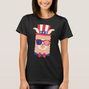 Camiseta Gafas De Sol Divertidas De Llama Patriótica Sombre