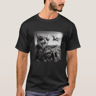 Camiseta Gafas de sol divertidas de motocicleta de gato de 