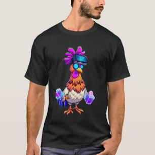 Camiseta Gafas de sol divertidas de pollo Animal jugando a 