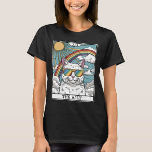 Camiseta Gafas de sol divertidas para el gato Lgbtq Gay Les