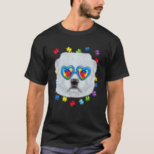 Camiseta Gafas de sol divertidas rompecabezas perro maltés 