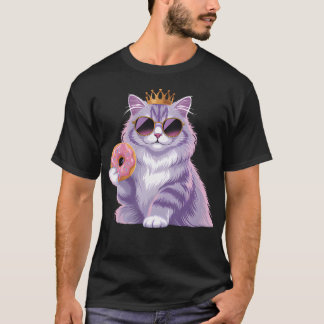 Camiseta Gafas de sol divertidas y lindas de gato princesa 