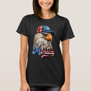 Camiseta Gafas de sol Eagle Mullet Merica 4 de julio USA Am