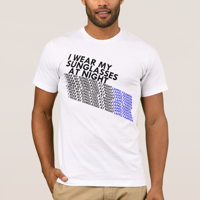 Camiseta gafas de sol en la noche (Anverso)
