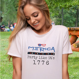 Camiseta Gafas de sol Fiesta Merica Patriótica 4 de julio d