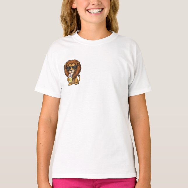 Camiseta Gafas de sol geniales de verano León Niños (Anverso)