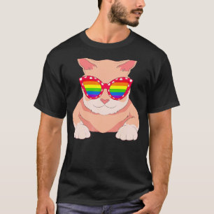 Camiseta Gafas de sol geniales Queer Gay Pride Bandera de a
