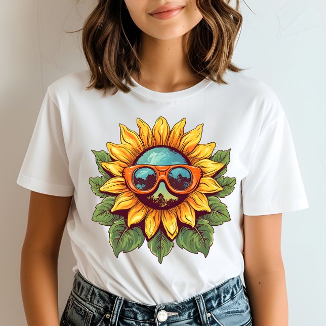 Camiseta Gafas de sol girasoles retro (Subido por el creador)