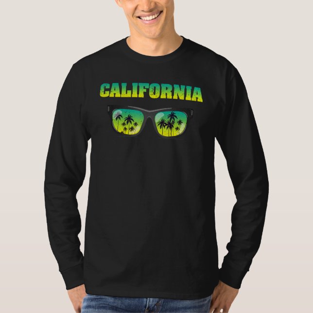 Camiseta Gafas de sol Guay Palm Trees Cali californiano (Anverso)
